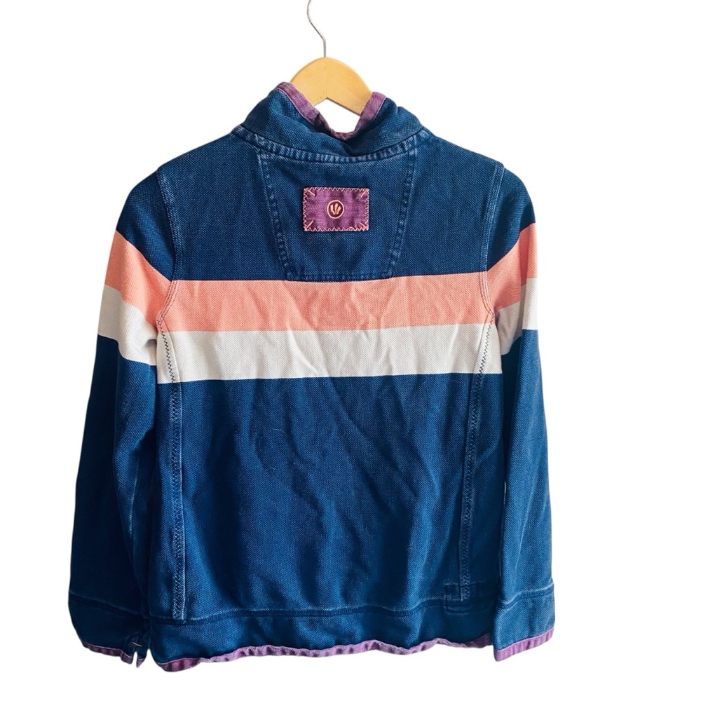 FatFace The Airlie Colour Block Half-Zip Sweatshirt Size 4 - Picture 2 of 7